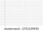 Vector Blank White Paper With Squared Lines Design