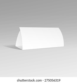 Vector Blank White Paper Trifold Brochure Leaflet Zigzag Folded Flyer