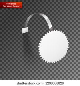 Vector Blank Wobbler with Transparent Strip
