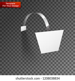 Vector Blank Wobbler with Transparent Strip
