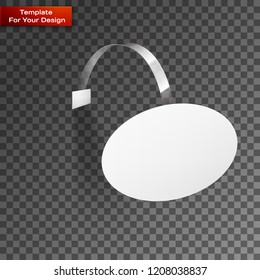Vector Blank Wobbler with Transparent Strip