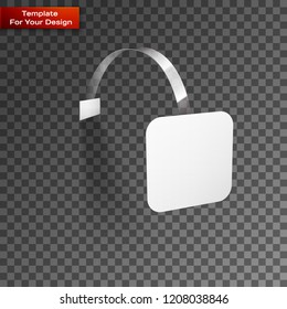 Vector Blank Wobbler with Transparent Strip