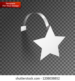 Vector Blank Wobbler with Transparent Strip