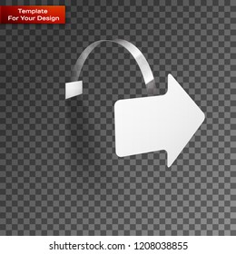 Vector Blank Wobbler with Transparent Strip