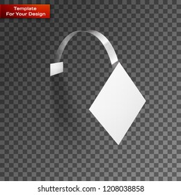 Vector Blank Wobbler with Transparent Strip