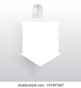 Vector Blank Wobbler with Transparent Strip Isolated on a White Background