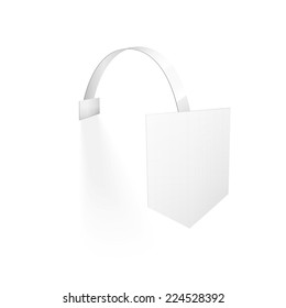 Vector Blank Wobbler with Transparent Strip Isolated on a White Background