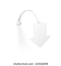Vector Blank Wobbler with Transparent Strip Isolated on a White Background