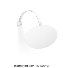 Vector Blank Wobbler with Transparent Strip Isolated on a White Background