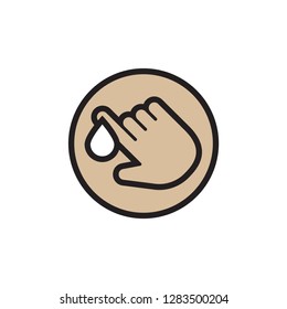 Vector bleeding finger colorful web icon