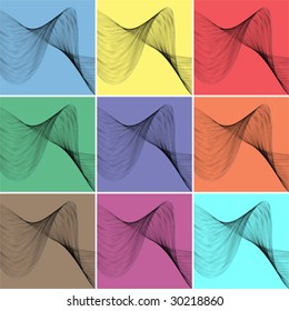 vector of blend pattern collection in different colors