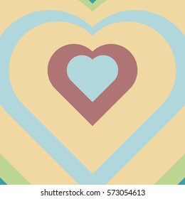 Vector blended colorful hearts.