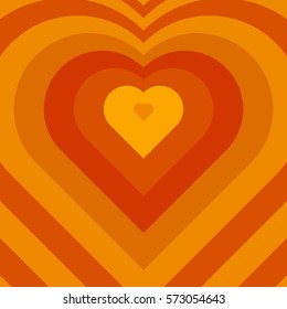 Vector blended colorful hearts.