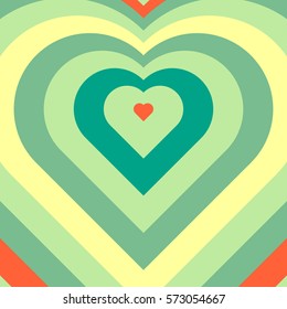 Vector blended colorful hearts.