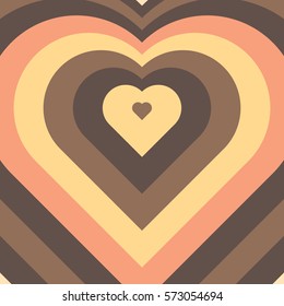 Vector blended colorful hearts.