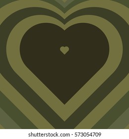 Vector blended colorful hearts.