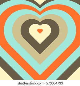 Vector blended colorful hearts.