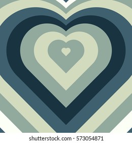 Vector blended colorful hearts.