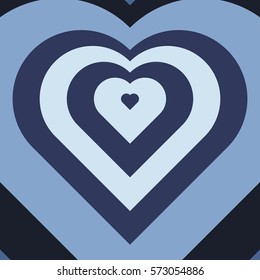 Vector blended colorful hearts.