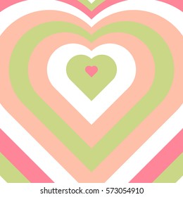 Vector blended colorful hearts.