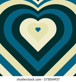Vector blended colorful hearts.