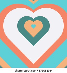 Vector blended colorful hearts.