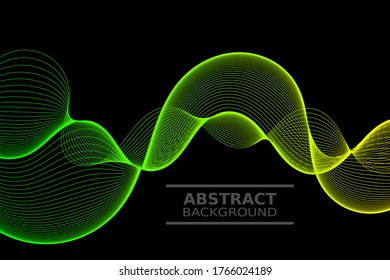 Vector blended lines or waves background with gradient colors