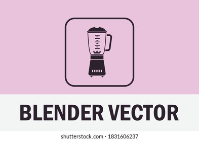 Vector of blender icon isolated on pastel purple background. For designer.