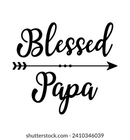 Vector Blessed Papa Illustration on White Background