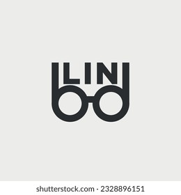 Vector blind minimal text logo design