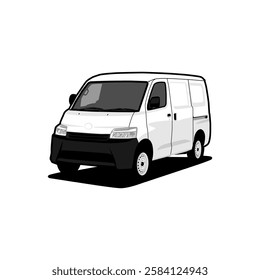 vector blind van mpv car illustration