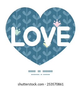 Vector blloming vines stripes love text frame pattern invitation greeting card template