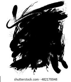 Vector Blob - Black Ink Blob isolated on white