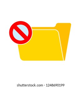 vector block folder icon. Flat illustration of block folder. office data storage isolated on white background. close folder sign symbol