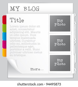 Vector blog template