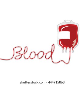 Vector of Blood Bag concept blood donate