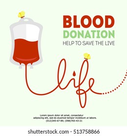 vector blood donation illustration