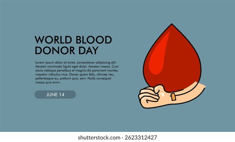 modelo de fundo do dia do doador de sangue para vetor