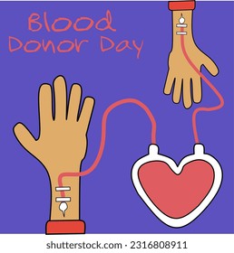 Vector Blood Donor Day with soft color for anything design
