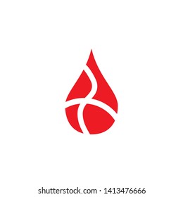 Vector blood logo icon design vector template