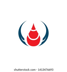 Vector blood logo icon design vector template