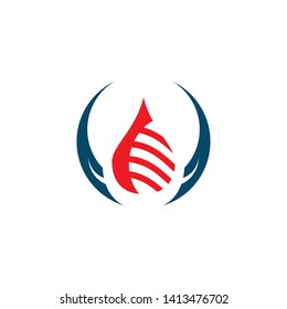 Vector blood logo icon design vector template