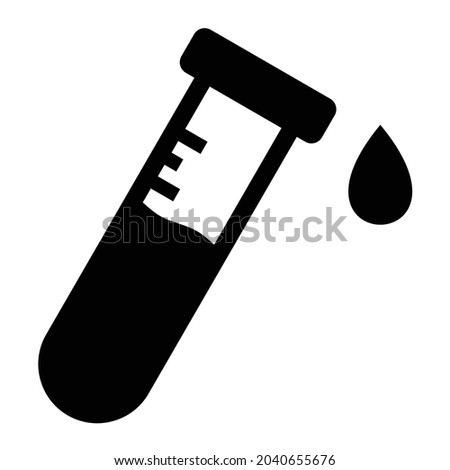 Vector Blood Sample Glyph Icon Design
