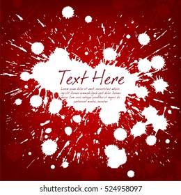 Vector of Blood splash Concept on Red background with place for your text