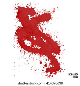 vector blood splatter isolated