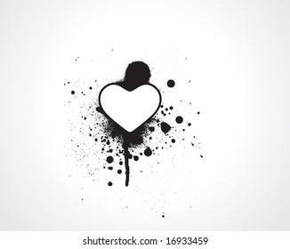 Vector Bloody grunge heart