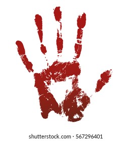 Vector Bloody Handprint