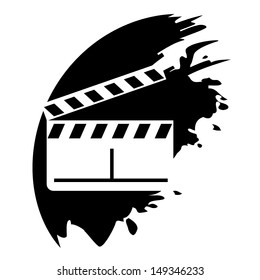 Vector blot clapper boards web icon design element.