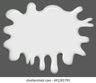 Vector Blot Of White Paint Or Glue