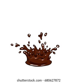 Vector blots of chocolate. Melting chocolate melted.
